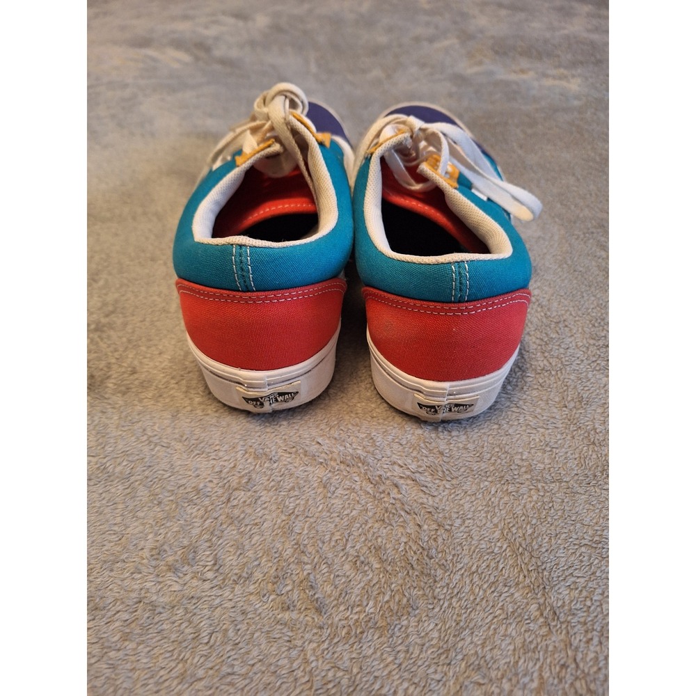 Vans Old Skool ComfyCush Colorblock Purple Teal Yellow Mens 7.5 Womens 9 Sneaker - Picture 4 of 6